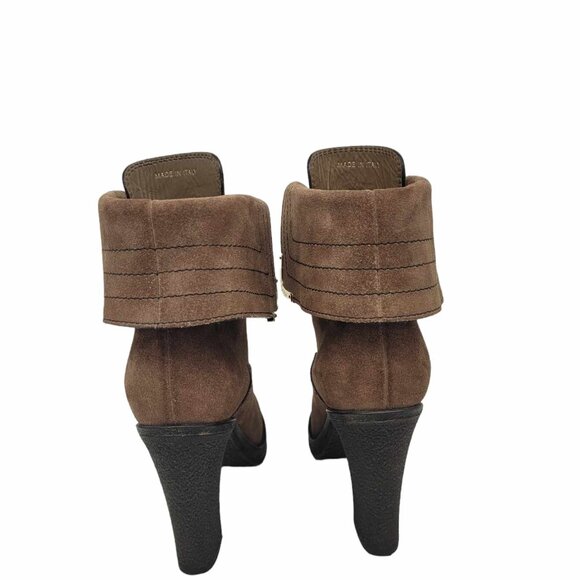 Louis Vuitton Brown Suede Leather Lace Up Boots - Picture 3 of 5